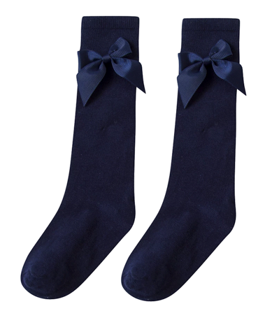 Bow Socks- Navy
