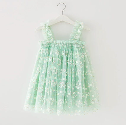Mint flower Dress